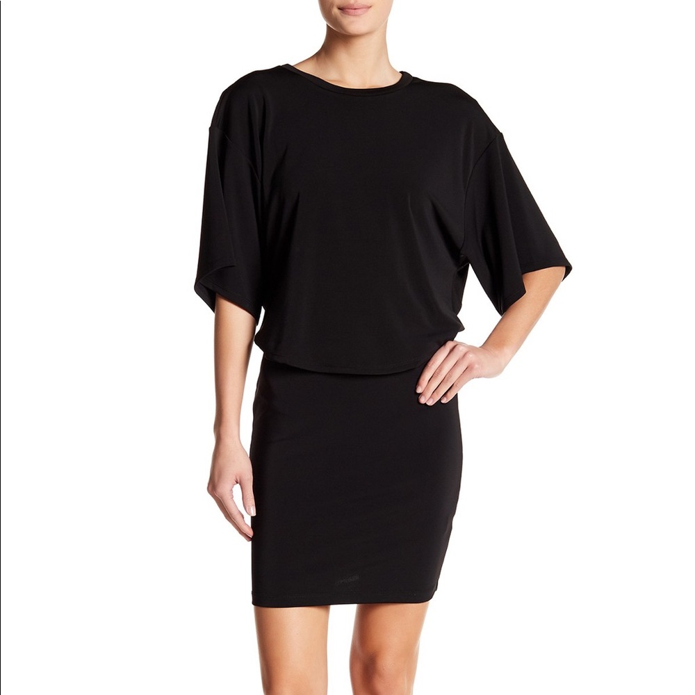 Kendall and Kylie open back cutout dress black
